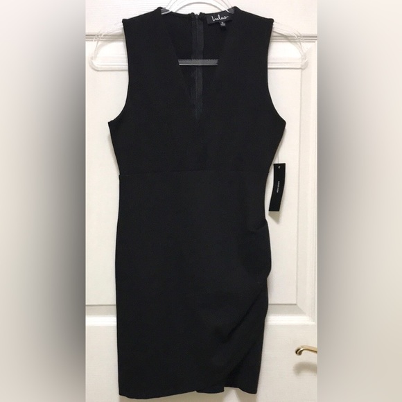 NWT Lulu’s Cocktail Hour Black Wrap Dress - Picture 10 of 14
